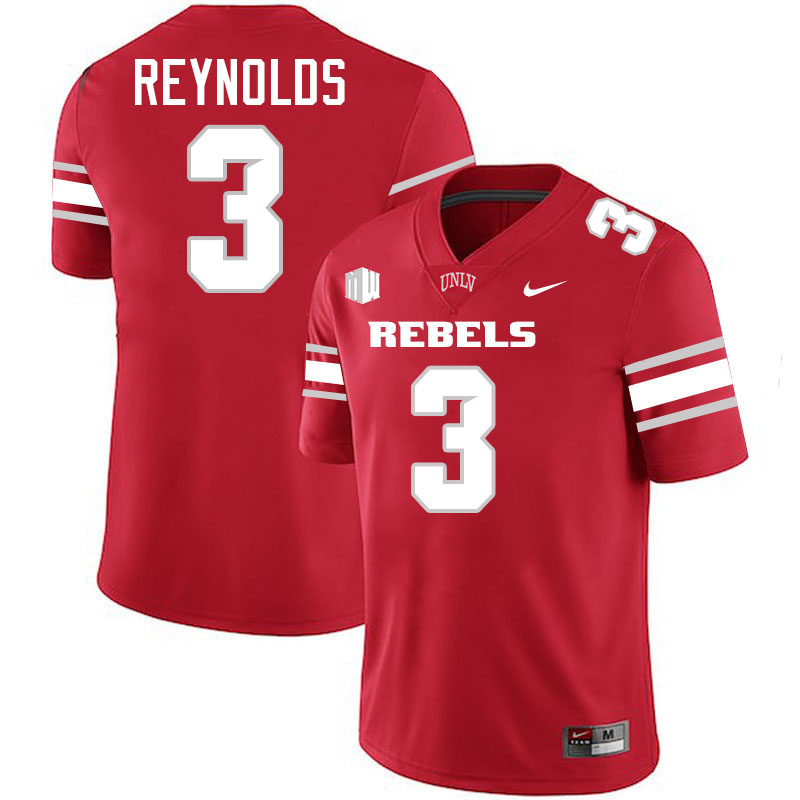 UNLV Rebels #3 Daejon Reynolds College Football Jerseys,Uniforms-Scarlet UNLV Rebels #3 Daejon Reynolds College Football Jerseys,Uniforms-Scarlet